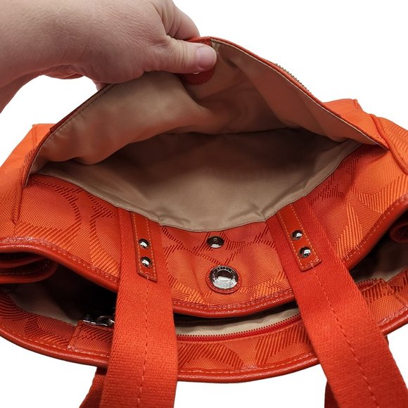 EUC Coach Orange Shoulder Purse - Picture 8 of 10